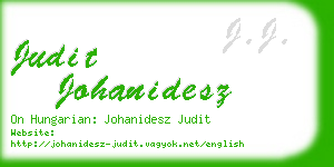 judit johanidesz business card